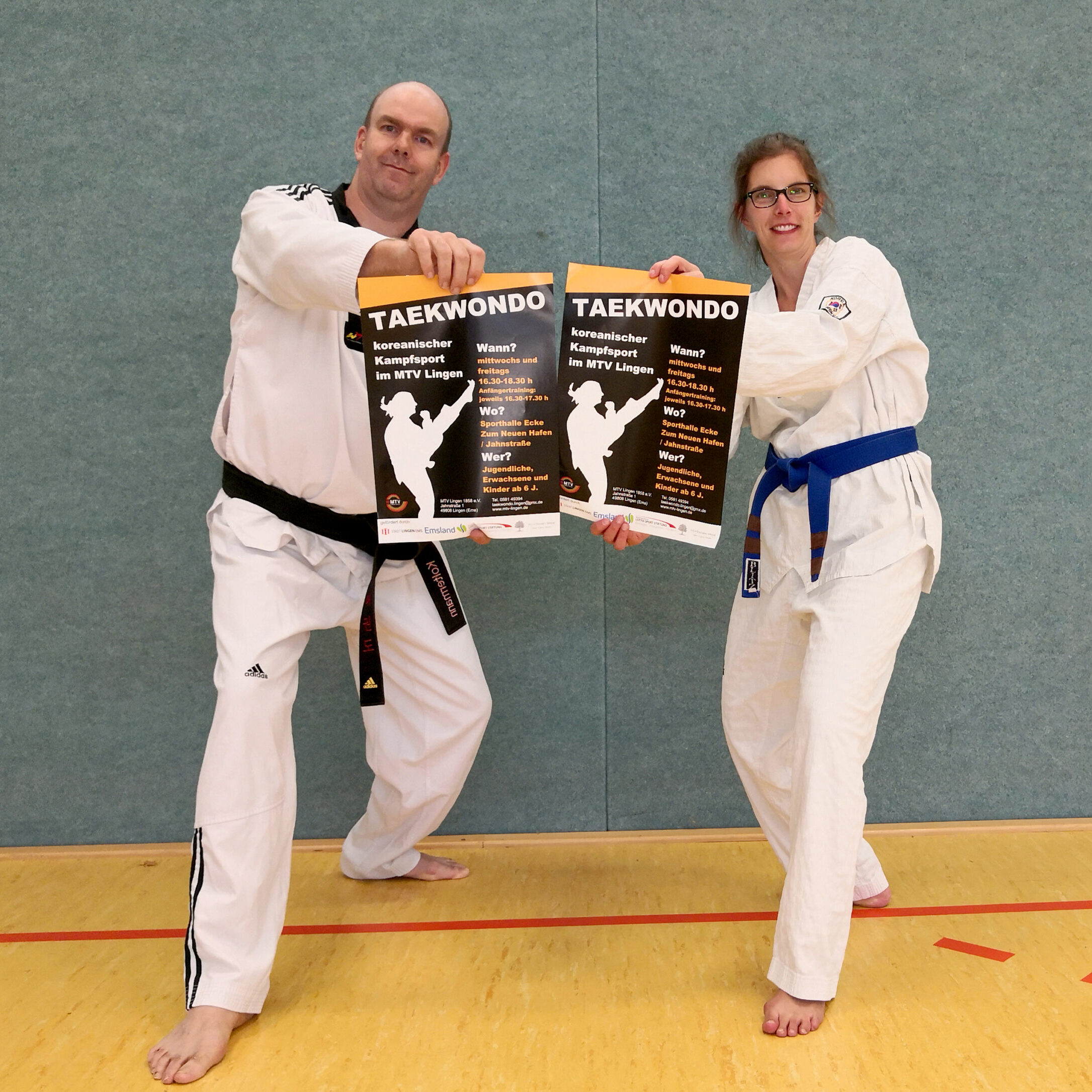 Taekwondo-Anfängergruppe im MTV Lingen